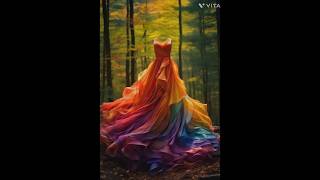 colourful gown dress design gown dress design for girls  gown outfit dress viral shots [upl. by Eimas]