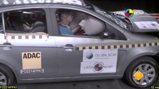 Crash Test Nuevo Fiat Palio  Latin NCAP  2 airbags [upl. by Anilem593]