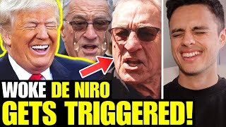 Robert De Niro LOSES IT Clashes With Trump Fans Chanting F JOE BIDEN Outside Hush Money Trial [upl. by Rasecoiluj137]