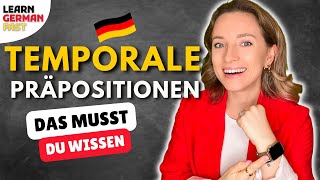 In 10 Minuten leicht erklärt 🇩🇪IN VOR NACH GEGEN  Temporale Präpositionen  Learn German Fast [upl. by Naras]