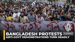 Bangladesh protests intensify as demonstrators demand PM Hasinas resignation [upl. by Sigler717]