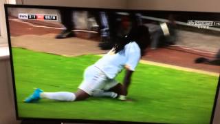 Gomis goal vs Man Utd with Romero looking crap 30815 [upl. by Napoleon]