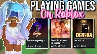 Playing Games On Roblox  Dress To Impress Murder Mystery and more [upl. by Greenebaum]