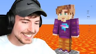 Minecraft mas Lava Sobe a Cada Minuto [upl. by Nelad]