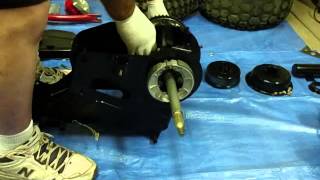 Honda ATC 110 Reassembly 7 of 12 bearing carrier brakes [upl. by Erodisi]