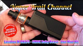 Lavabox M DNA 75 Mod  TFV8 Baby Beast [upl. by Otanod]