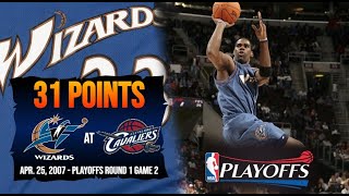 Antawn Jamison 31pts 10reb  2007 Playoffs Round 1 Game 2  Washington Wizards  Cleveland Cavaliers [upl. by Terra]