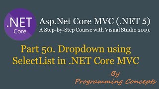 Part 50 Dropdown using SelectList in NET Core MVC  Create Group Select Multiple  Disable Item [upl. by Llehcear484]