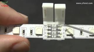 RGB LED Strips solderless terminal Connector Use Method [upl. by Dira]