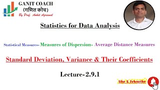 Lecture 291 Standard Deviation amp Variance with their Coefficient  SD amp Coefficient of Variance [upl. by Albric]