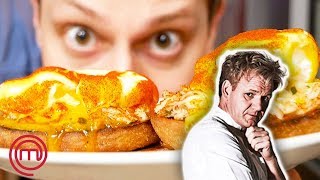 Gordon Ramsay Crab Benedict CHALLENGE [upl. by Attelra]