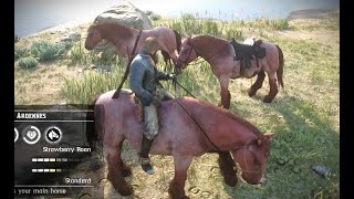 RDR2 How Arthur gets Strawberry Roan Ardennes Horse Early A Complete Guide [upl. by Meill782]