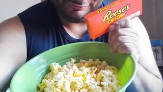 Reeses Pieces Popcorn MUKBANG [upl. by Buller442]