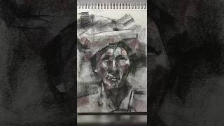 quick sketch charcoal drawing charcoal drawing Charcoalpencil sketch art [upl. by Fachini]