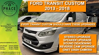 Ford Transit Custom  Stereo  Speaker  Reverse camera upgrades  Phace Installations [upl. by Nnylyram992]