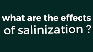 what are the effects of salinization [upl. by Atikahc818]