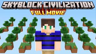 Minecraft but I survive in SKYBLOCK CIVILIZATION FULL MOVIE [upl. by Holli100]