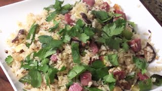 Salami Egg Fried Rice Spicy And Delicious [upl. by Nirmak]