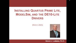 Installing Quartus ModelSim amp MAX10 Drivers March 2023 [upl. by Aener]