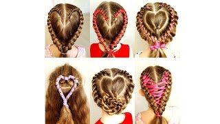 Valentines day hair Heart hairstyle  Сердце из волос [upl. by Johannes812]