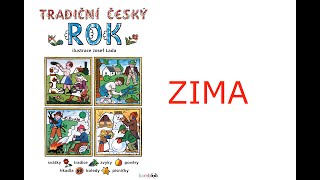 TRADIČNÍ ČESKÝ ROK  ilustroval Josef Lada  ZIMA [upl. by Nywroc244]