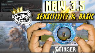 New 35 Update Best Gyro Sensitivity  5 Finger Claw 💥 The Best PUBG Mobile Setting For Your Device [upl. by Eah]