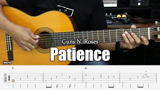 Patience  Guns N Roses  Fingerstyle Guitar Tutorial  TAB amp Lyrics [upl. by Franky611]