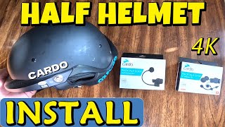 Cardo Half Helmet Kit Installation  Packtalk Edge [upl. by Okime]