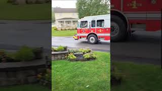 quotRescue 1quot Clearfield PA responding to a car vs house [upl. by Eemia]