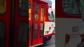 🇨🇿 Tatra T3 at Olomouc railway station shorts tatra olomouc tram [upl. by Hudnut]