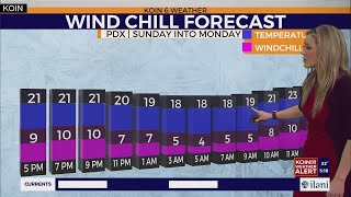 Weather forecast Frigid temps continue in Portland [upl. by Hsirrap]