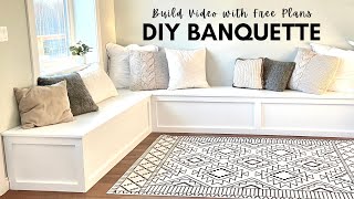 DIY Banquette Bench with Flip Up Storage [upl. by Mikol]