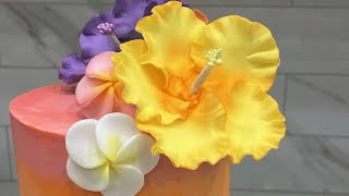 How to make fondant flowers WITHOUT WIRES  Cake decorating tutorials  Sugarella Sweets [upl. by Kovacev]