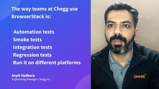 Chegg leverages crossbrowser testing on BrowserStack to improve user experience [upl. by Shaughnessy]