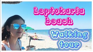 Leptokaria Beach 2023 Walking Tour GreeceLeptokarija 2023 Plaža 4K [upl. by Trisa]