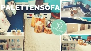 Paletten Sofa selber bauen DIY Anleitung  Palettensofa  Europaletten Couch amp Lounge Upcycling [upl. by Assirrem179]