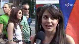 Eurovision Song Contest 2008  Sirusho Armenia on promotional tour in Belgium [upl. by Tedder]