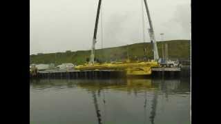 Scotrenewables Tidal Turbine SR250  Lift Out August 2013 [upl. by Twedy]