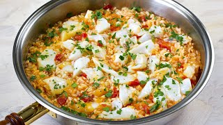 ARROZ con BACALAO ¡Una Deliciosa Forma de Comer Pescado Dieta Mediterránea [upl. by Tomas659]