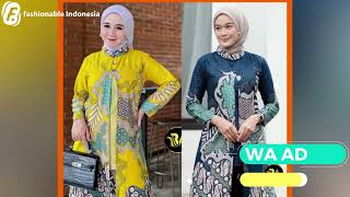 Baju wanita batik tunik kantoran terbaru 2024 [upl. by Lachish144]