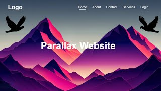 Parallax scrolling website using Html amp Css amp Js  How to create a website using Js [upl. by Marienthal]