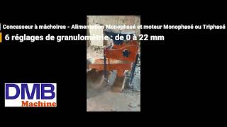 concasseur de chantier  alimentation Monophasé  Moteur au choix en Monophasé ou Triphasé [upl. by Silvain767]