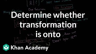 Determining whether a transformation is onto  Linear Algebra  Khan Academy [upl. by Pavla]