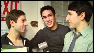 Backstage at quotNewsiesquot with Ben Fankhauser and Tommy Bracco [upl. by Smoht]