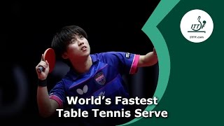 Worlds Fastest Table Tennis Serve [upl. by Naerad]