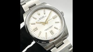 Preowned 2022 Rolex Oyster Perpetual 41 Silver Dial 124300 Watch [upl. by Baxter692]