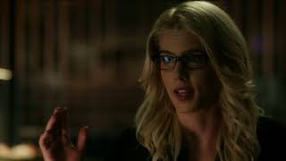 Arrow 6x04 Ending scene Oliver and Felicity kiss amp Oliver gets phone call from Slade [upl. by Nonarb]