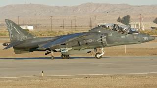 RARE AV8B Harrier II Action VMA223 Training at NAF El Centro [upl. by Francklyn]