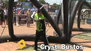 Crystl Bustos at Bat Wars [upl. by Roshelle]