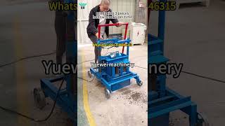 YW 245 Small mobile hollow block machine produces 3 blocks at a time cementblockmakingmachine [upl. by Chance]